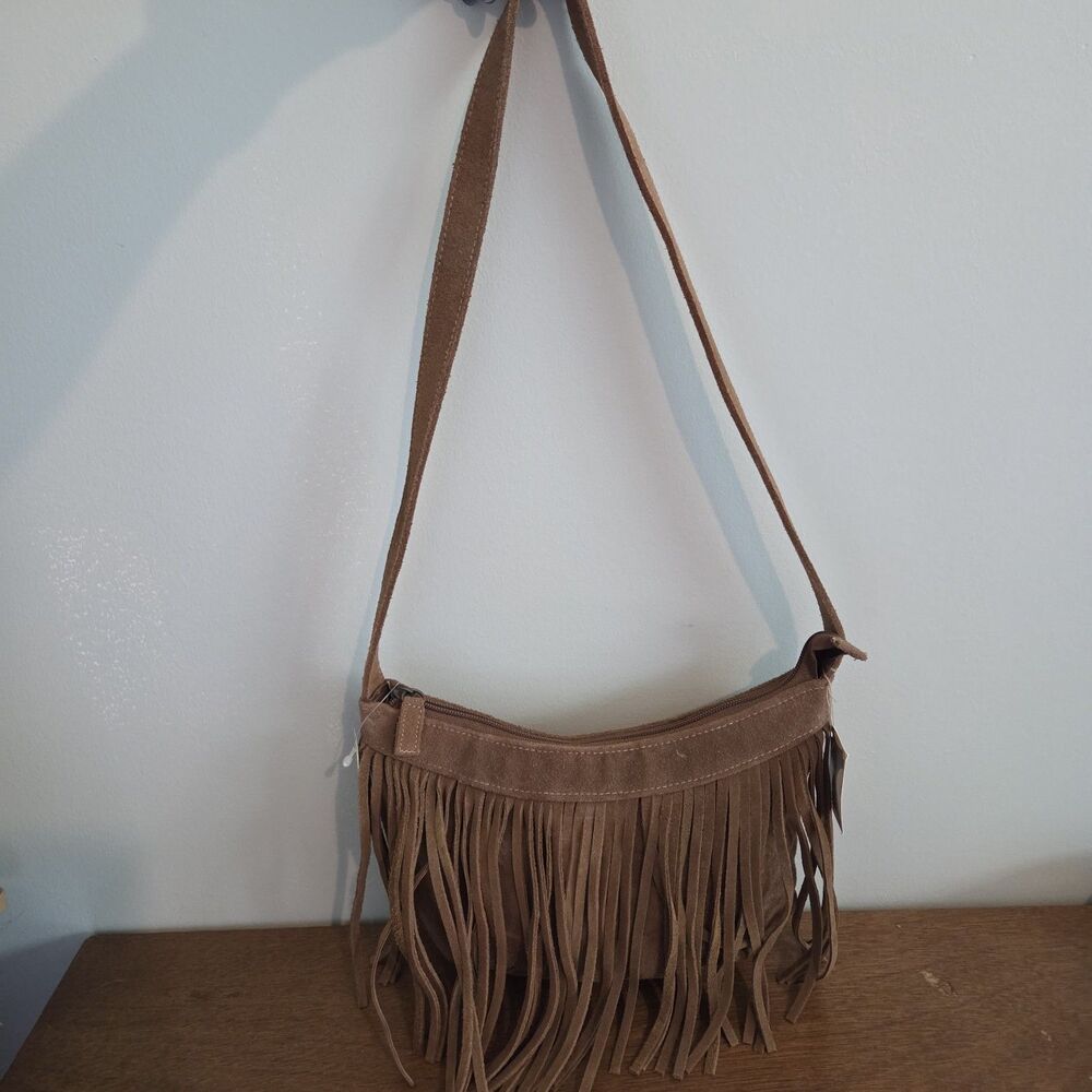 Gianni Suede Fringe Handbag - Picture 4 of 6